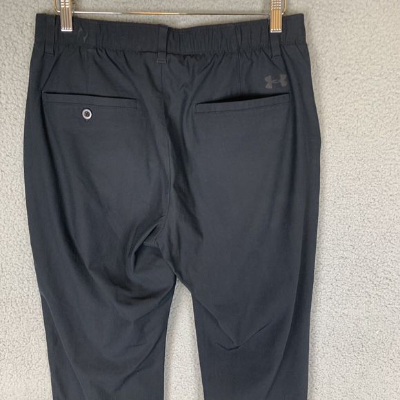 Under Armour Pants Mens 34x31 Black Golf Flat Front Casual Performance - Picture 4 of 7